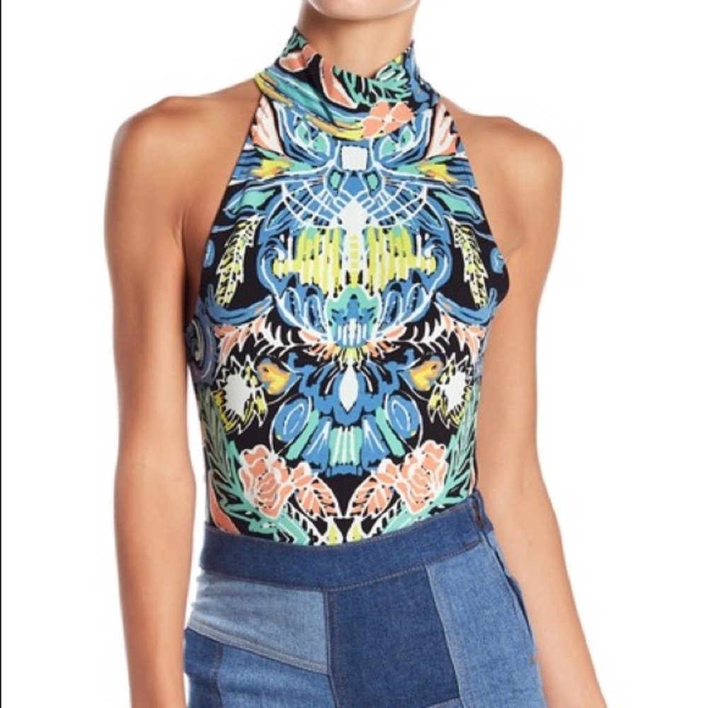 Free people tucker tribal print bodysuit